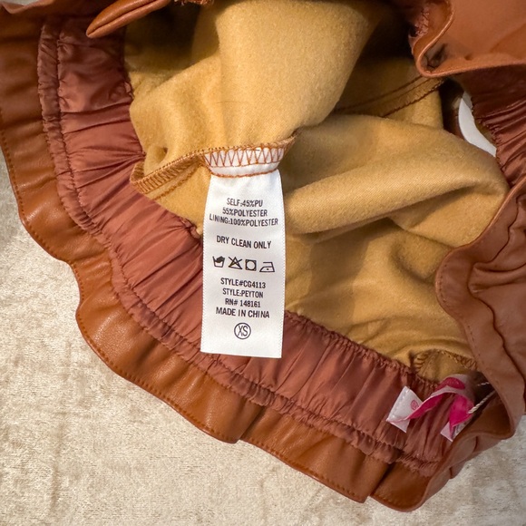 NWT buddy love Peyton Mocha Vegan Leather Shorts - size XS - Picture 8 of 8